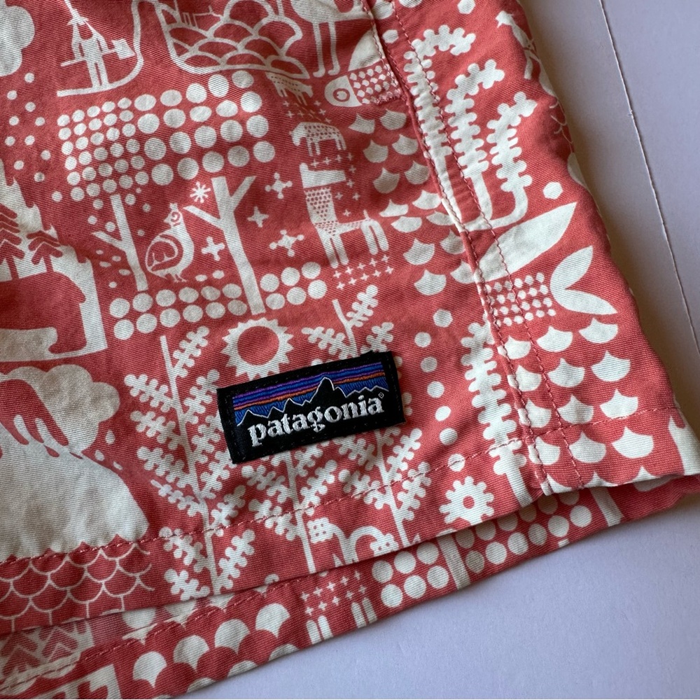 Patagonia Baggies Patterned Shorts Elastic Waist MCQUAIL: PEAK PINK XL - Picture 4 of 8